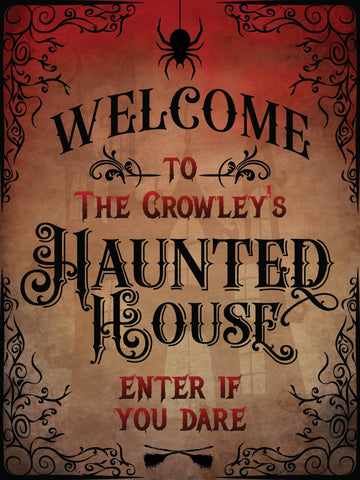 Enter If You Dare Personalized Halloween Party Sign - JJ's Party House