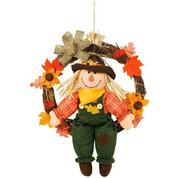 Fall Scarecrow Wreath 20in - JJ's Party House