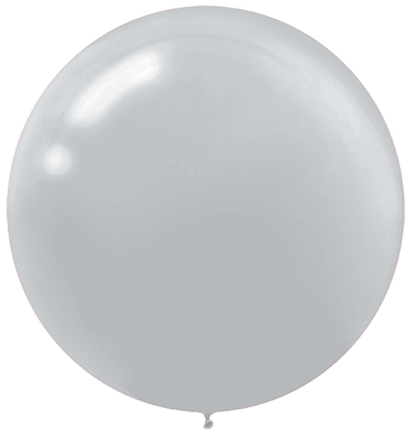 Metallic Silver Round Latex Balloons 4ct