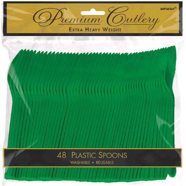Festive Green Spoons 48ct - JJ's Party House
