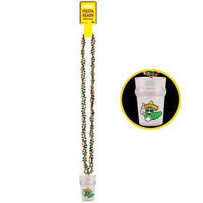 Fiesta Bead Necklace with Shot Glass - JJ's Party House