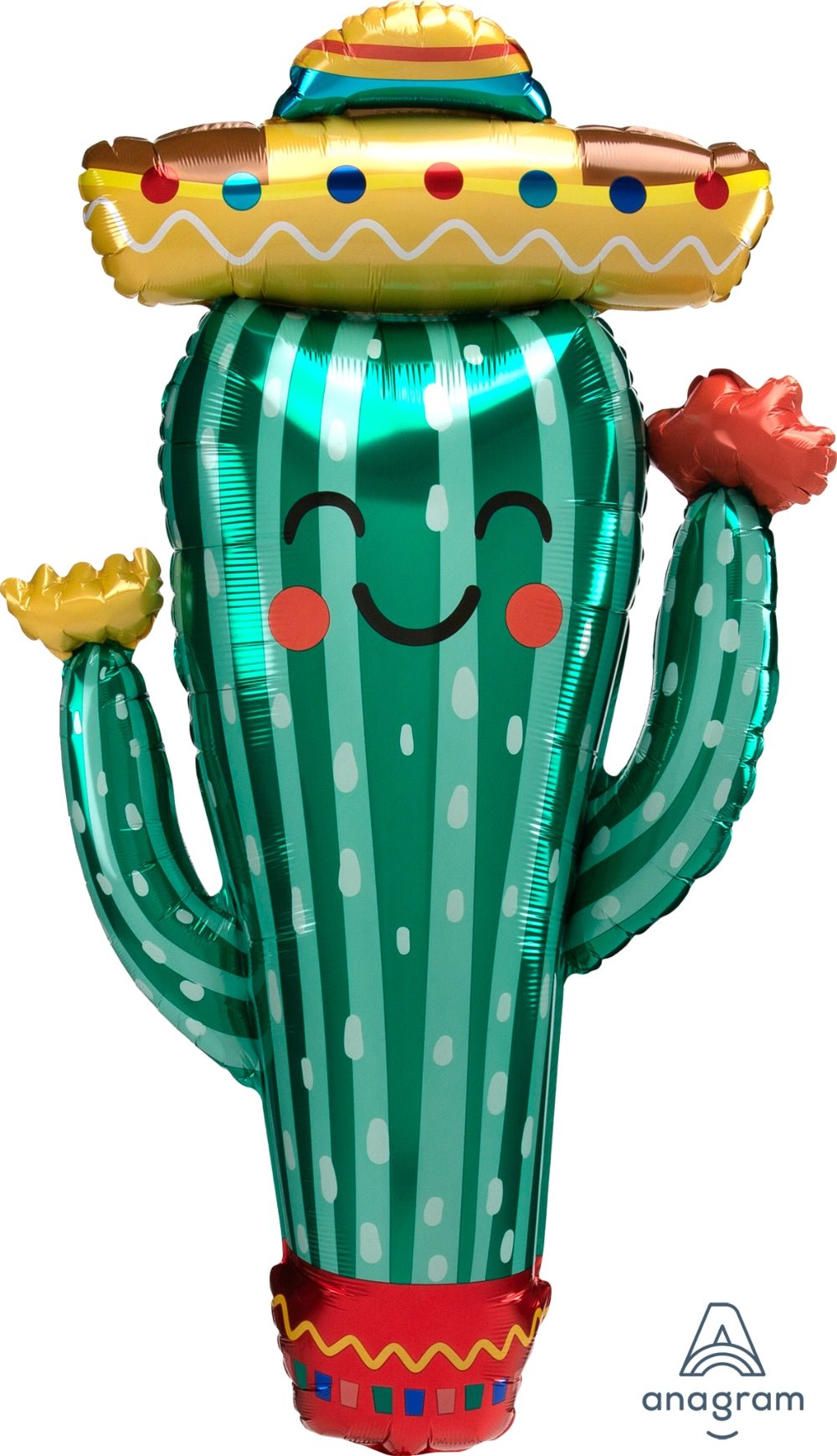 Fiesta Cactus Jumbo Balloon 38 - JJ's Party House