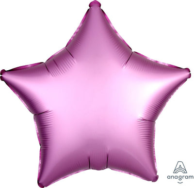 Flamingo Pink Satin Star Mylar Balloon 18" - JJ's Party House