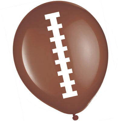 Football Latex 12" Balloons 6ct - JJ's Party House - Custom Frosted Cups and Napkins