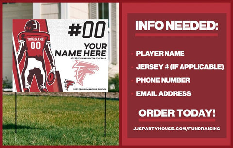 Fossum Falcons Fooball Yard Sign - JJ's Party House