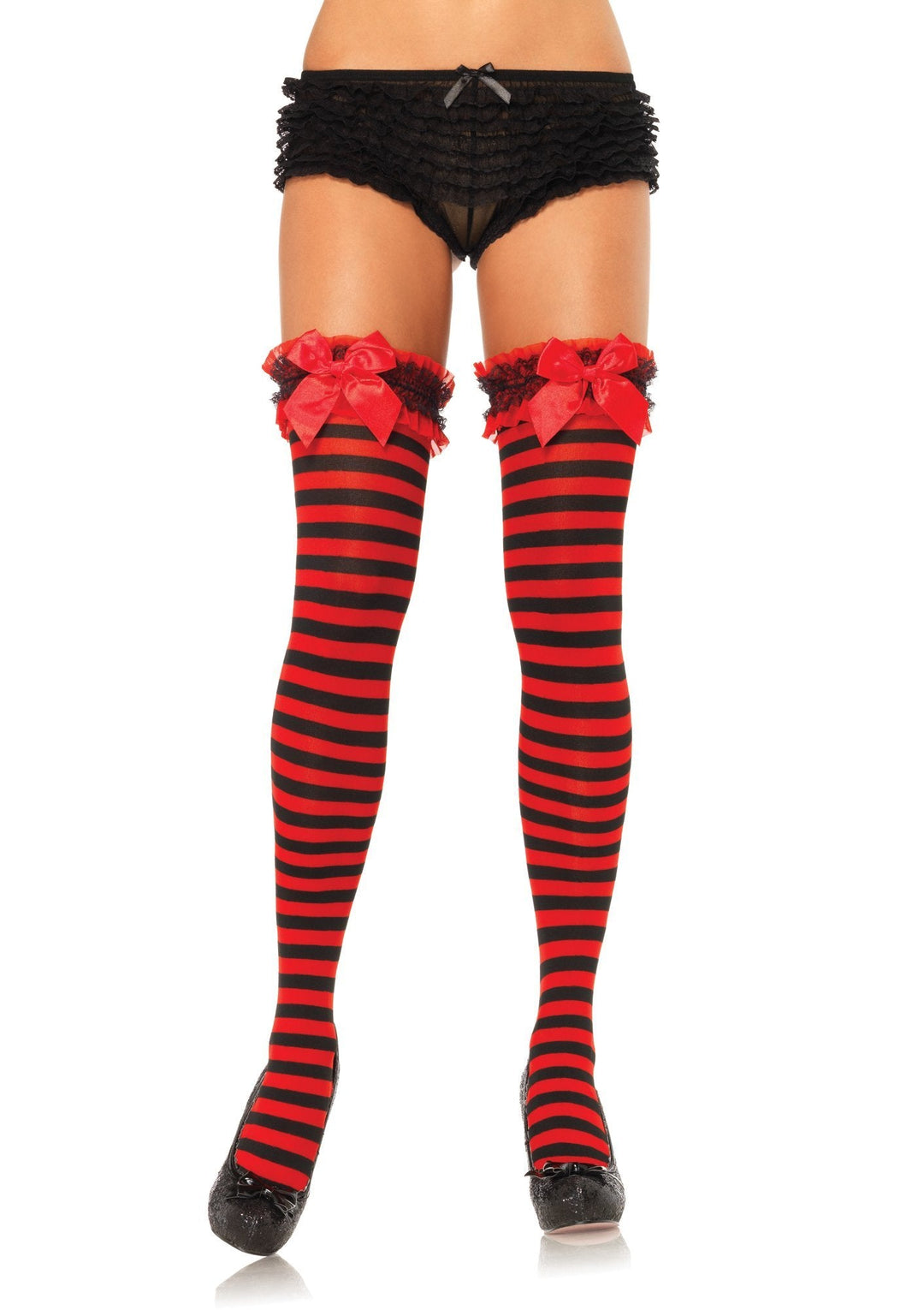 Garter Top Striped Thigh Highs - JJ's Party House