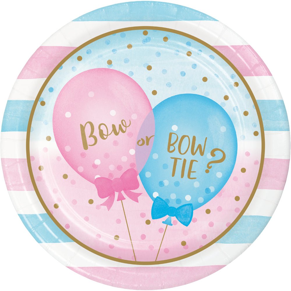 Gender Reveal Balloons 9" Luncheon Plates 8ct - JJ's Party House: Birthday, Balloons & Custom Party Favors