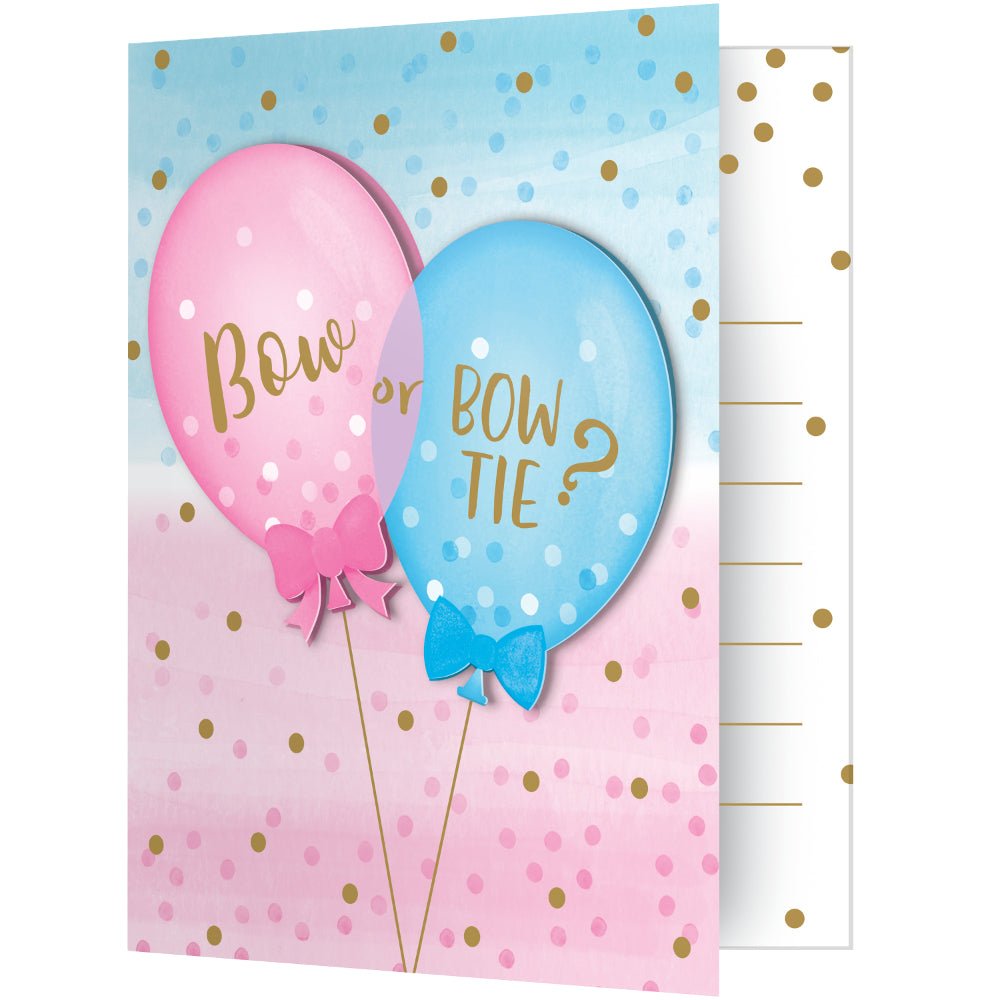 Gender Reveal Balloons Invitations, 8ct - JJ's Party House: Birthday, Balloons & Custom Party Favors