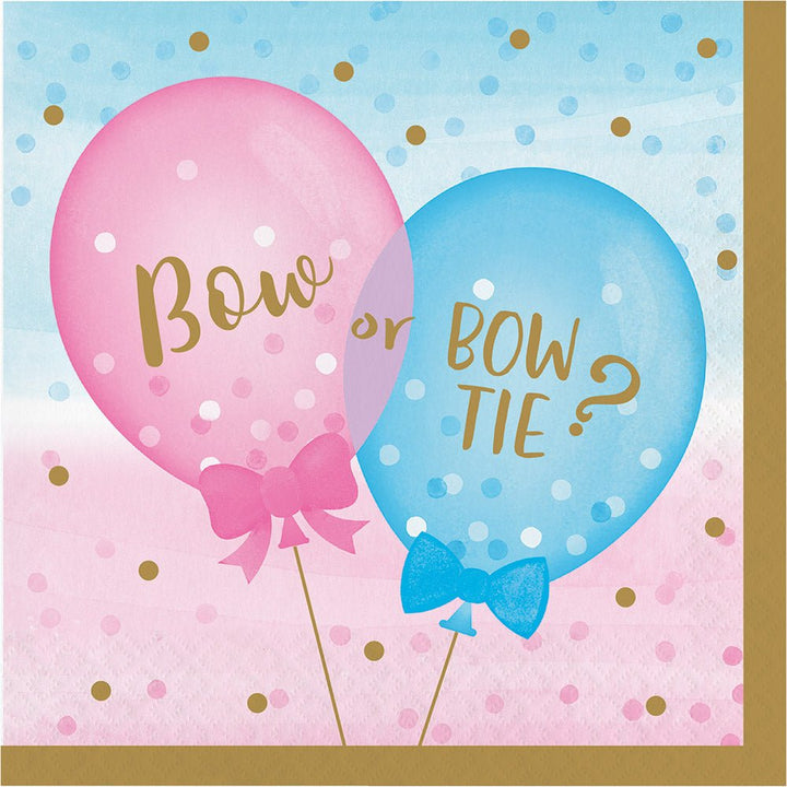 Gender Reveal Balloons Lunch Napkins, 16ct - JJ's Party House: Birthday, Balloons & Custom Party Favors