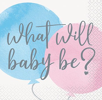 Gender Reveal Party Beverage Napkins 16ct - JJ's Party House