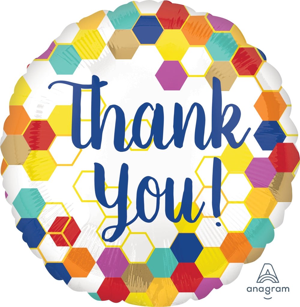 Geometric Thank You Balloon 18 - JJ's Party House
