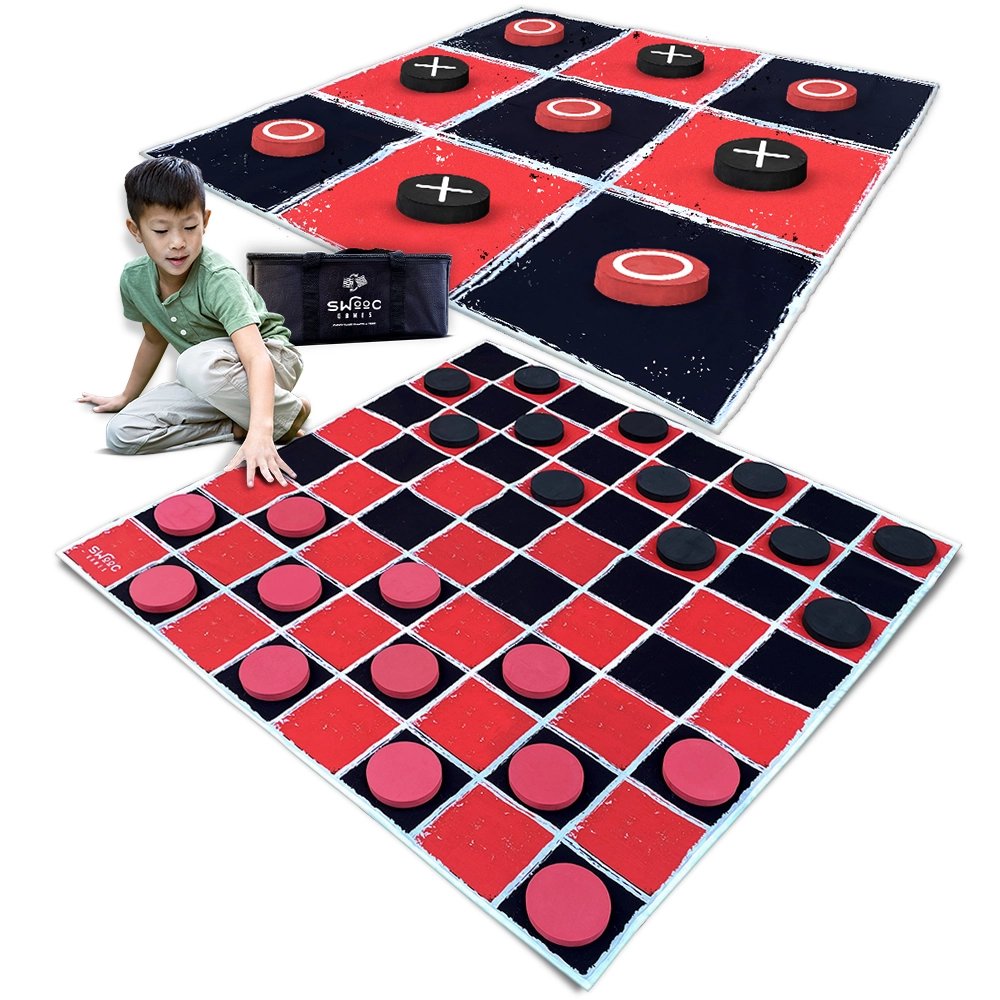 Giant Checkers & Tic Tac Toe Game - JJ's Party House