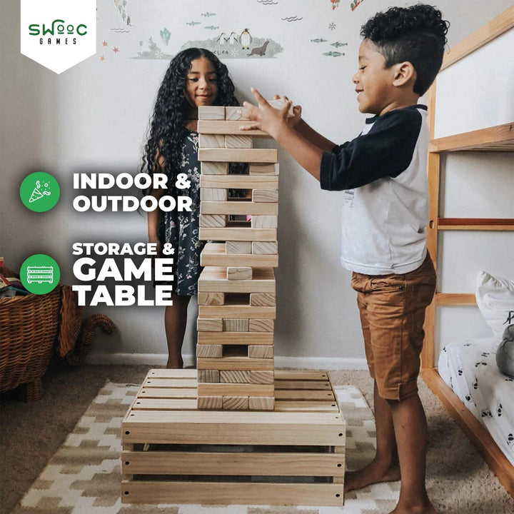 Giant Tower Game w/ Storage Crate - JJ's Party House