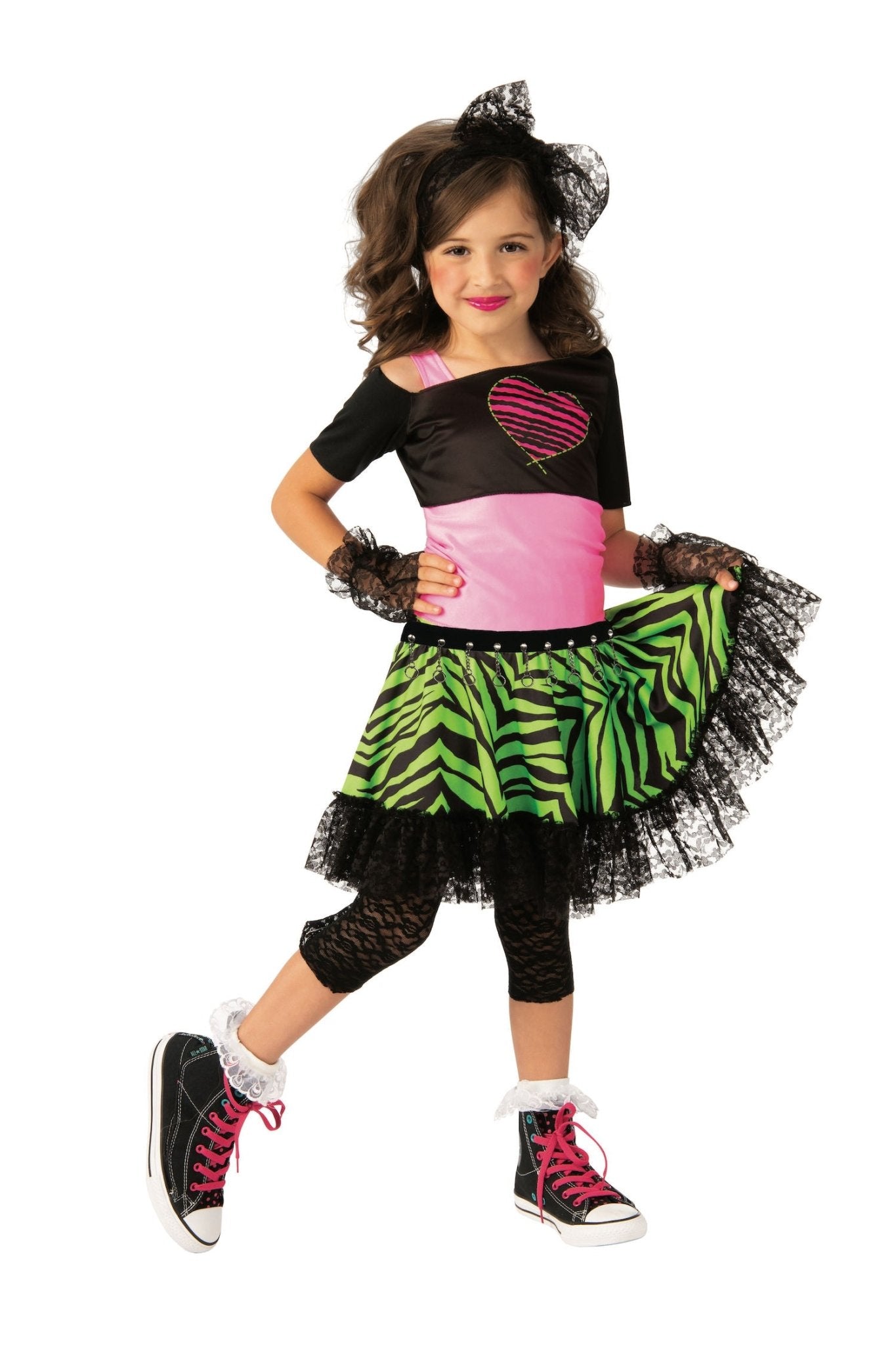 Girls 80s Material Girl Costum RUB-701059 LARGE - JJ's Party House