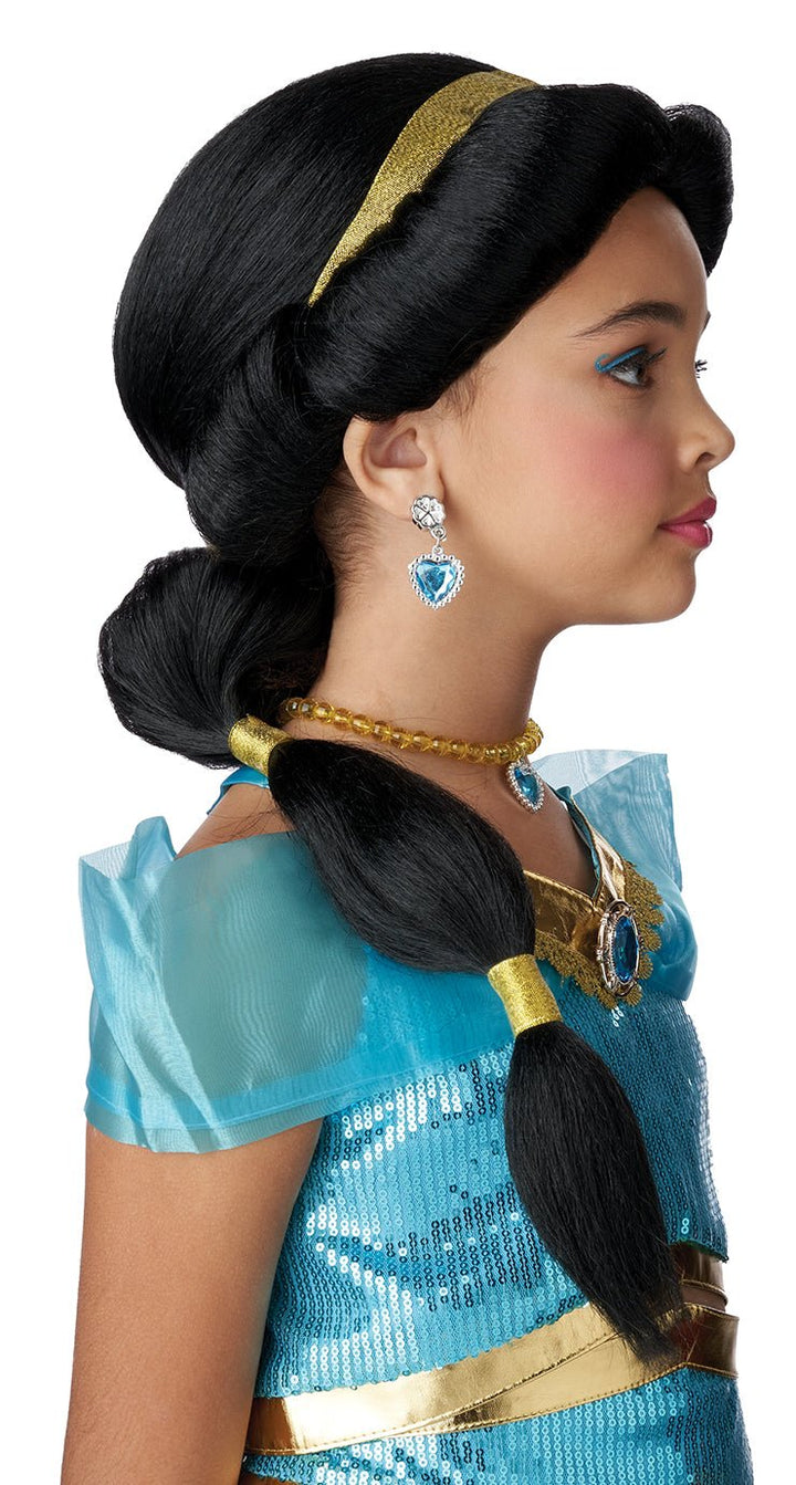 Girls Arabian Princess Black Wig - JJ's Party House