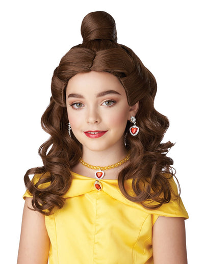 Girls Belle Brown Wig - JJ's Party House