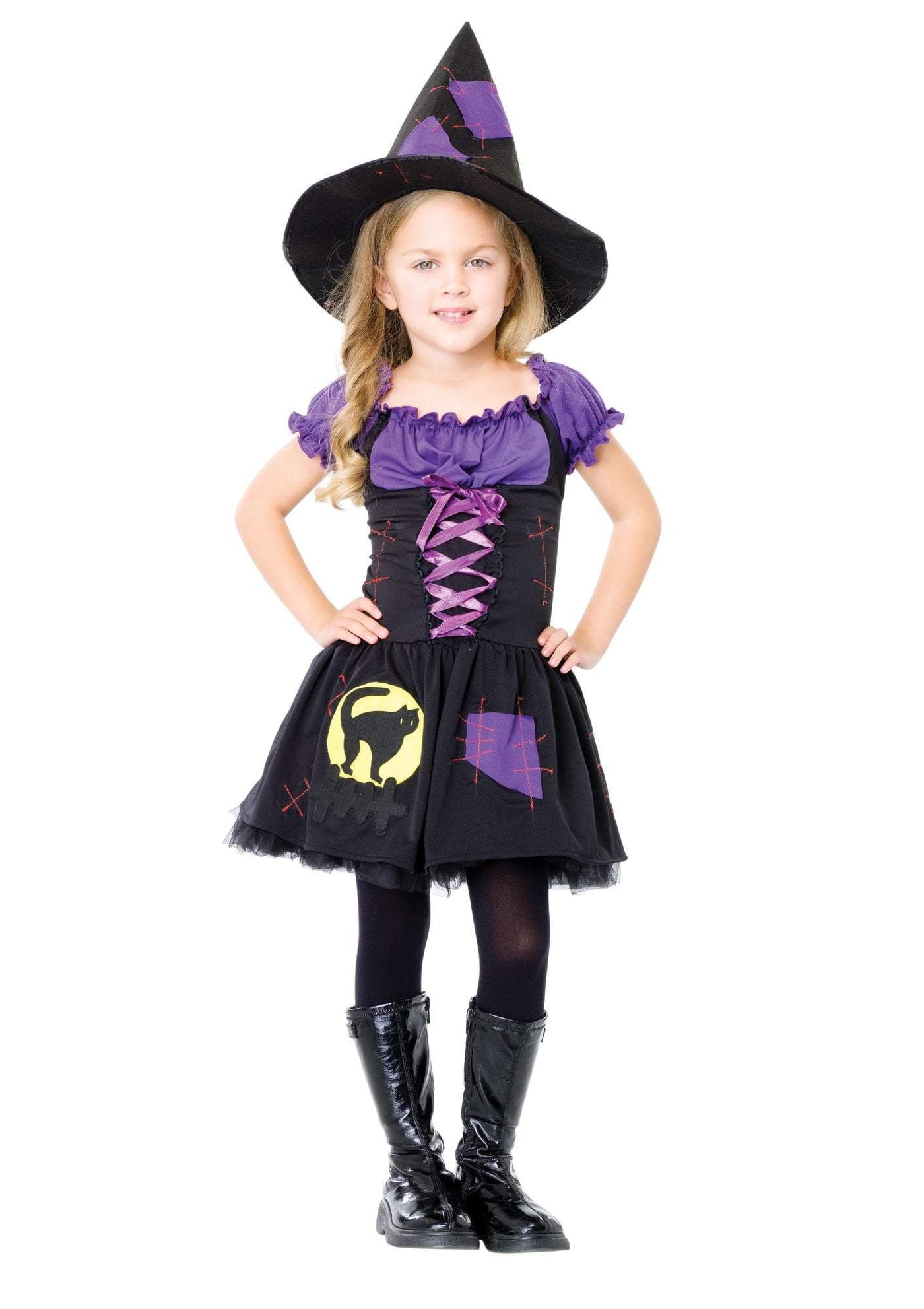 Girls Black Cat Witch Costume - JJ's Party House