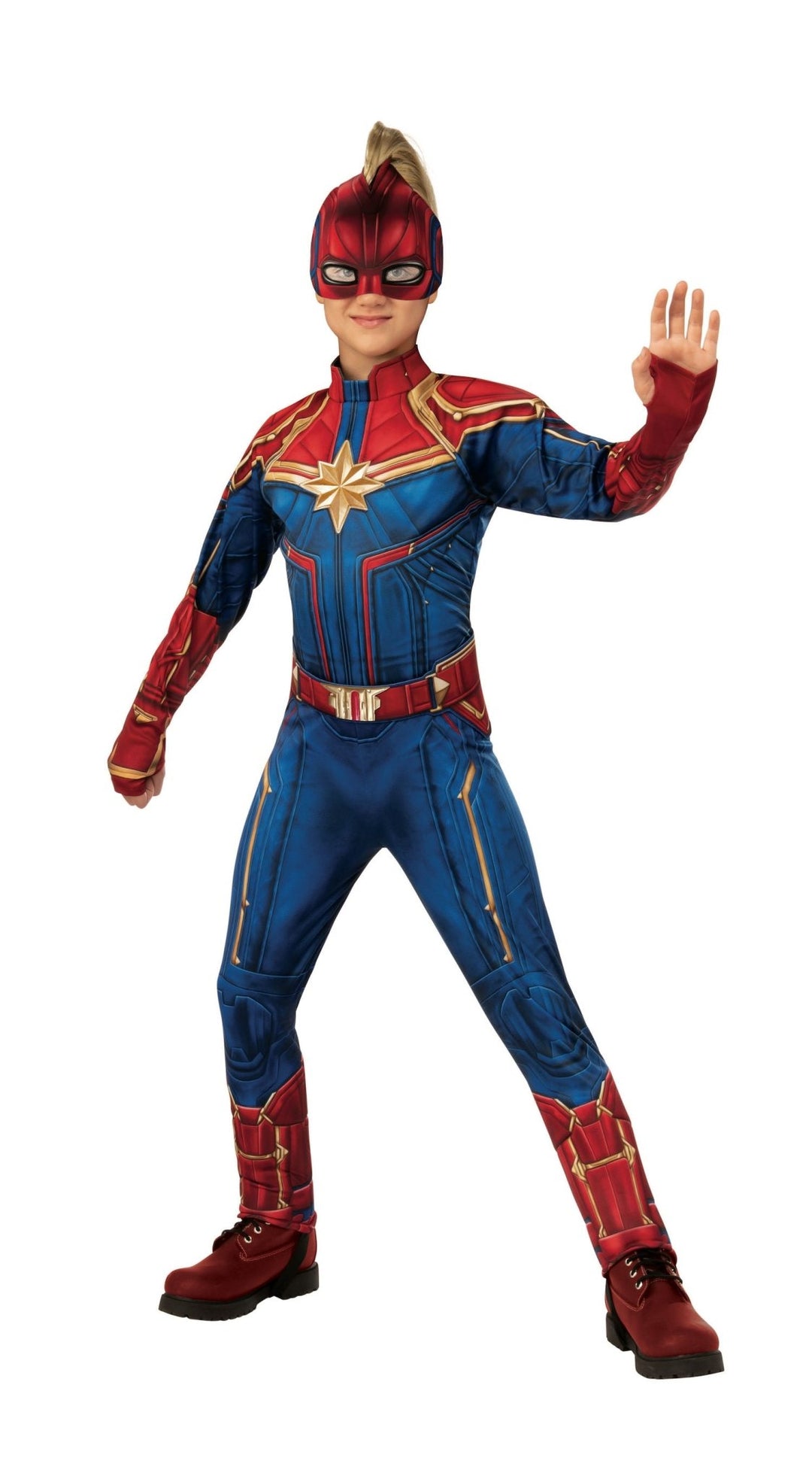 Girls Captain Marvel Deluxe Costume - Avengers: Endgame - JJ's Party House