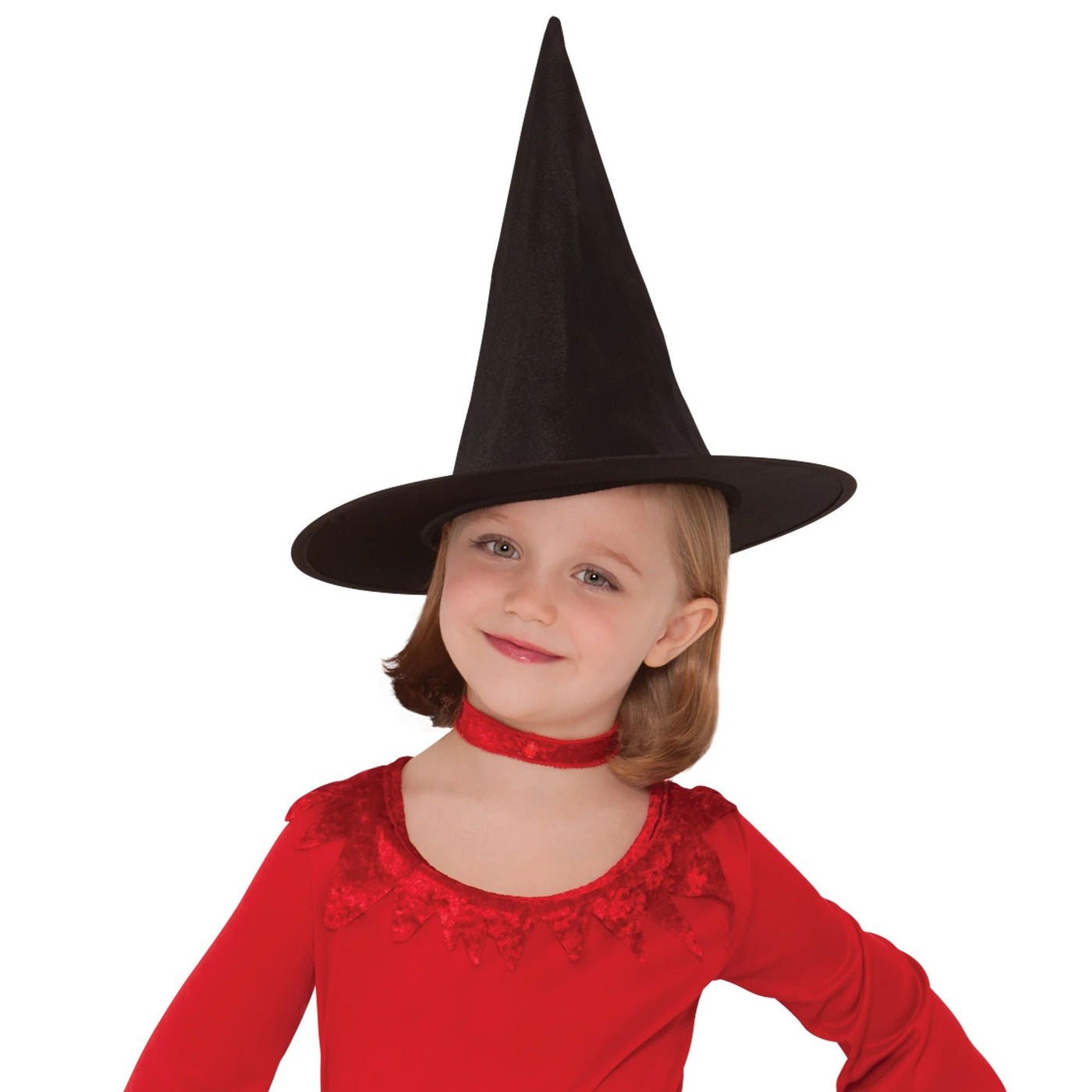 Girls Classic Black Witch Hat - JJ's Party House