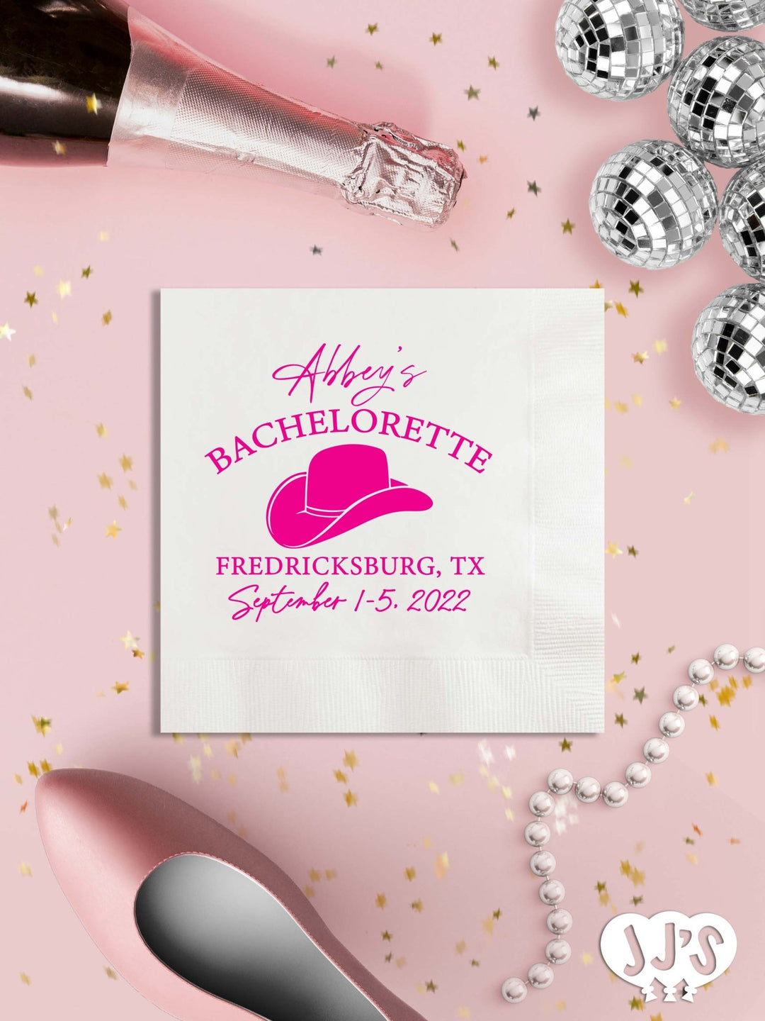 Girls Cowboy Hat Bachelorette Party Napkins - JJ's Party House