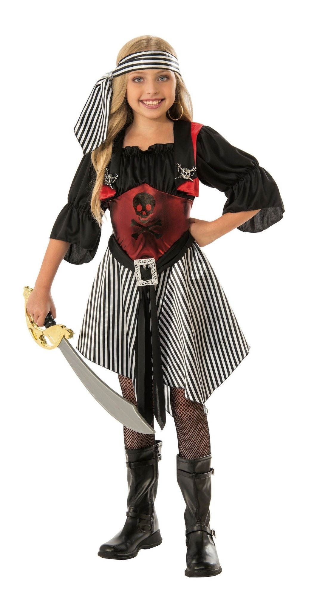 Girls Crimson Pirate Costume - JJ's Party House