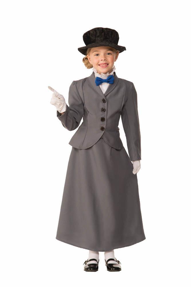 Girls English Nanny Costume - Small - JJ's Party House