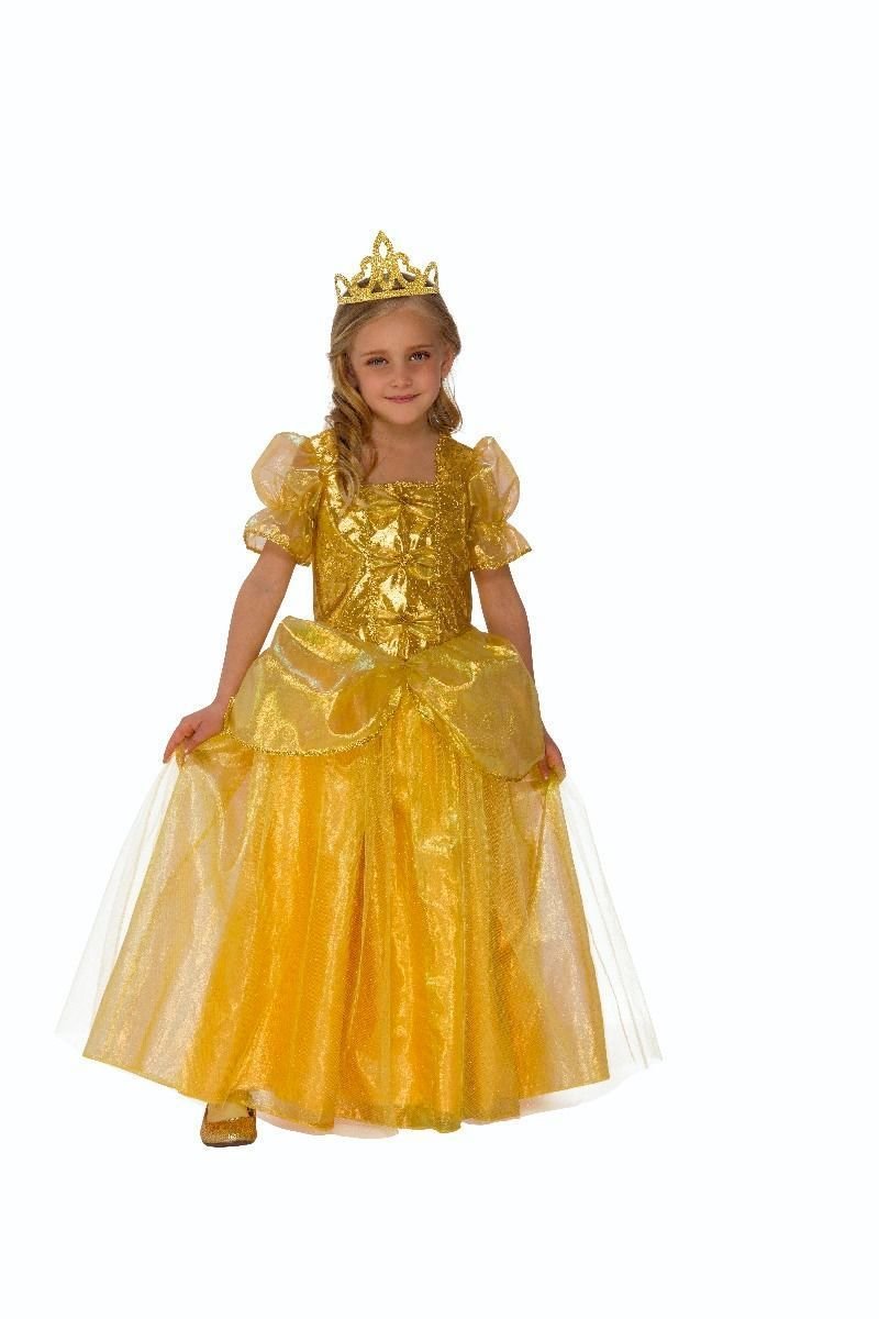 Girls Golden Princess Costume - JJ's Party House
