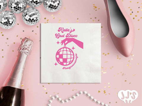 Girls Last Disco Ball Bachelorette Party Napkins - JJ's Party House