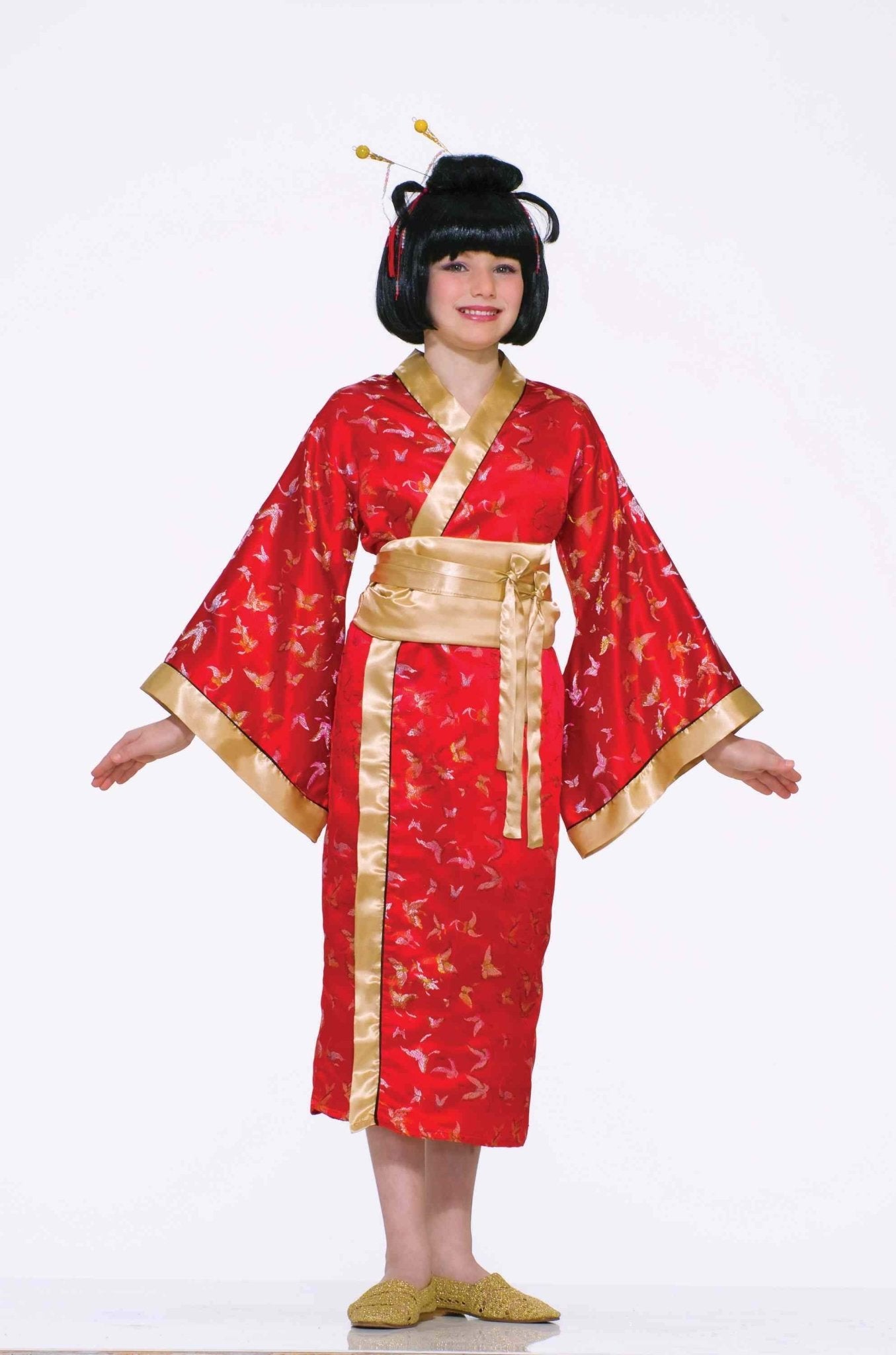 Girls Madame Butterfly Costume - Large - JJ's Party House