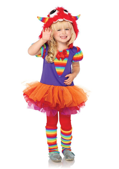 Girls Rainbow Monster Costume - JJ's Party House