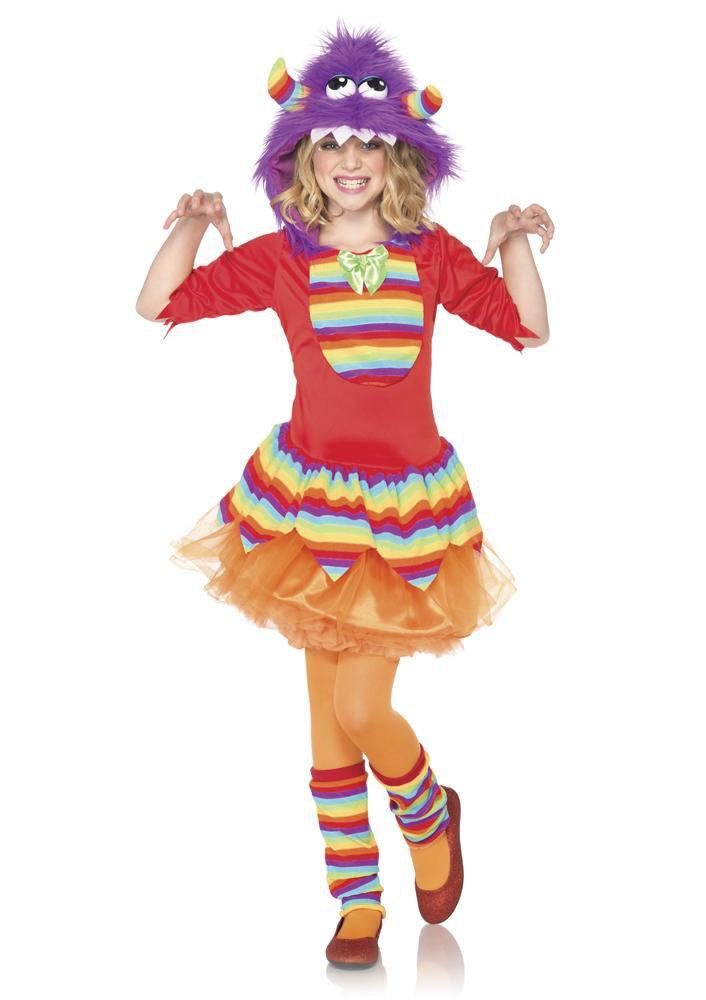 Girls Rainbow Monster Costume - JJ's Party House