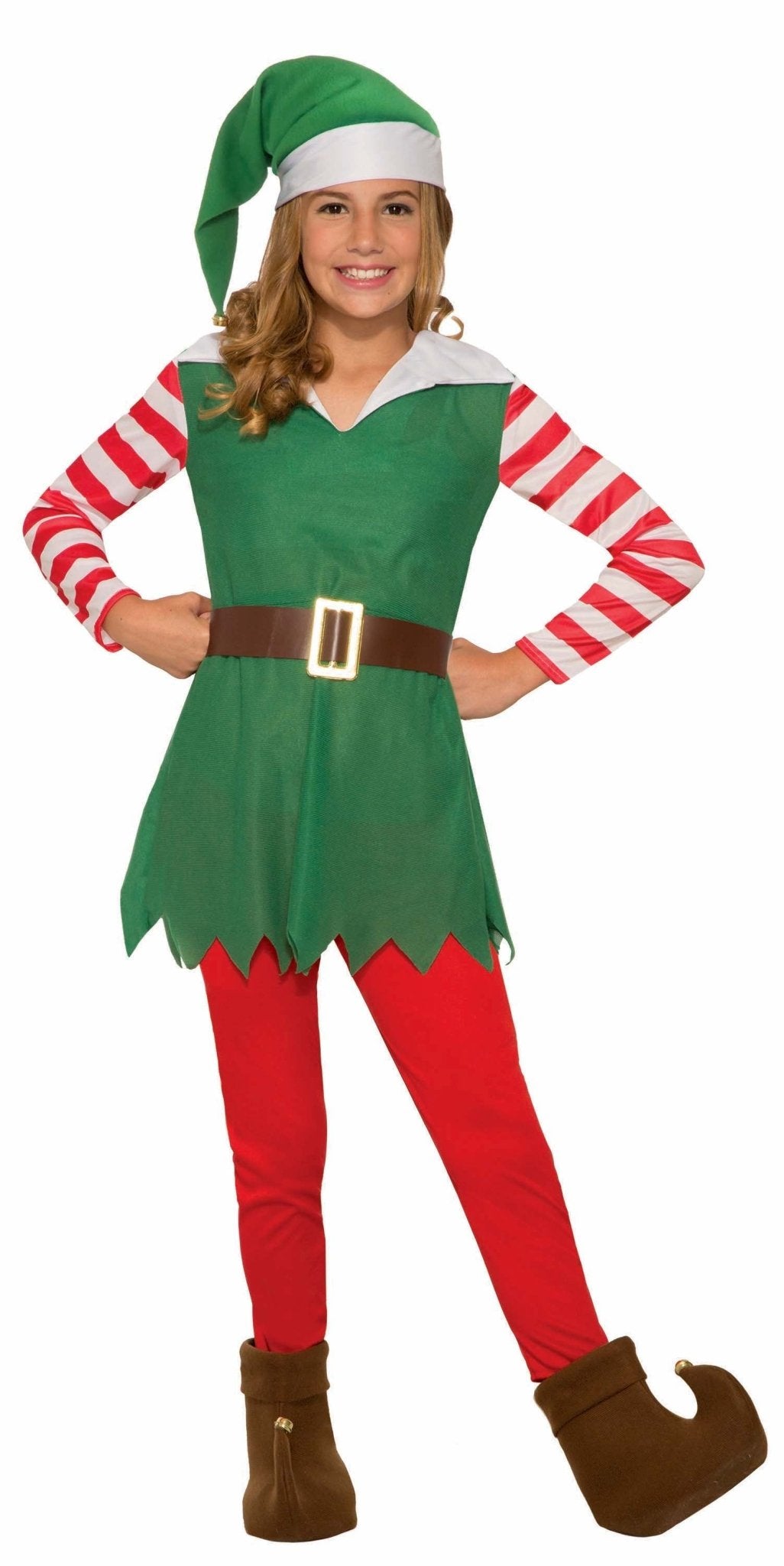 Girls Santa's Helper Elf Costume - Medium - JJ's Party House