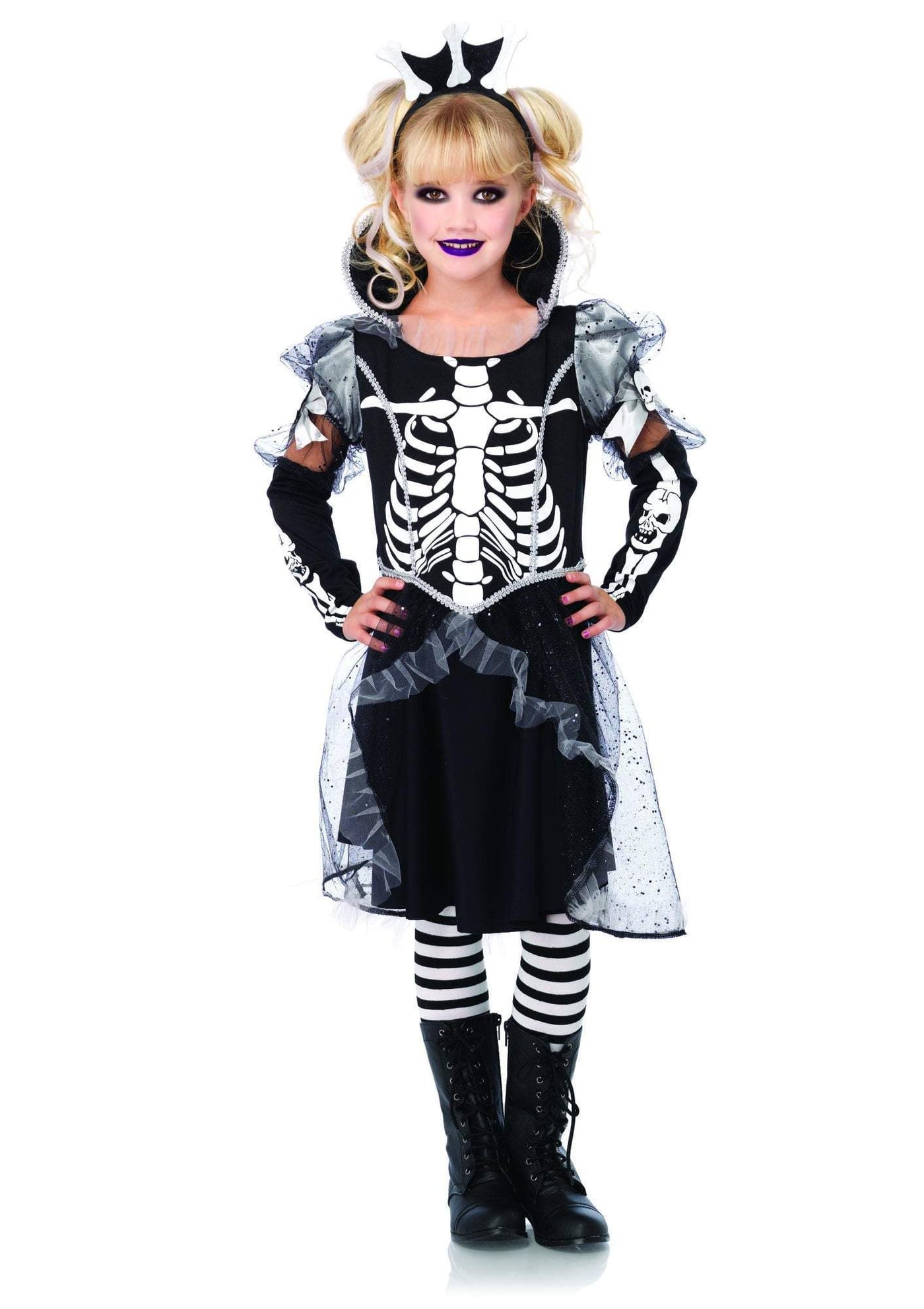Girls Skeleton Princess Costume - JJ's Party House