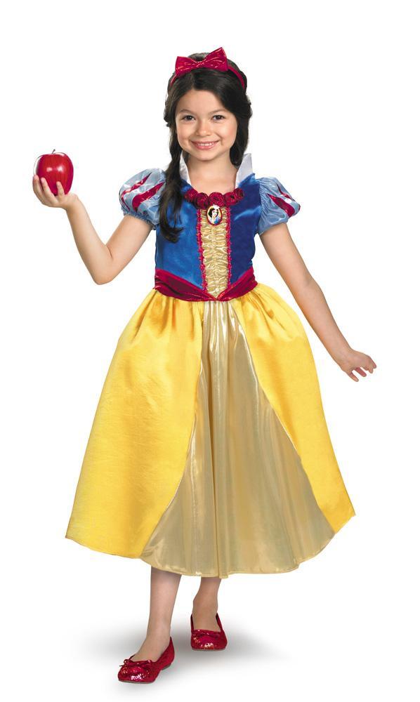 Girls Snow White Shimmer Deluxe Costume - JJ's Party House