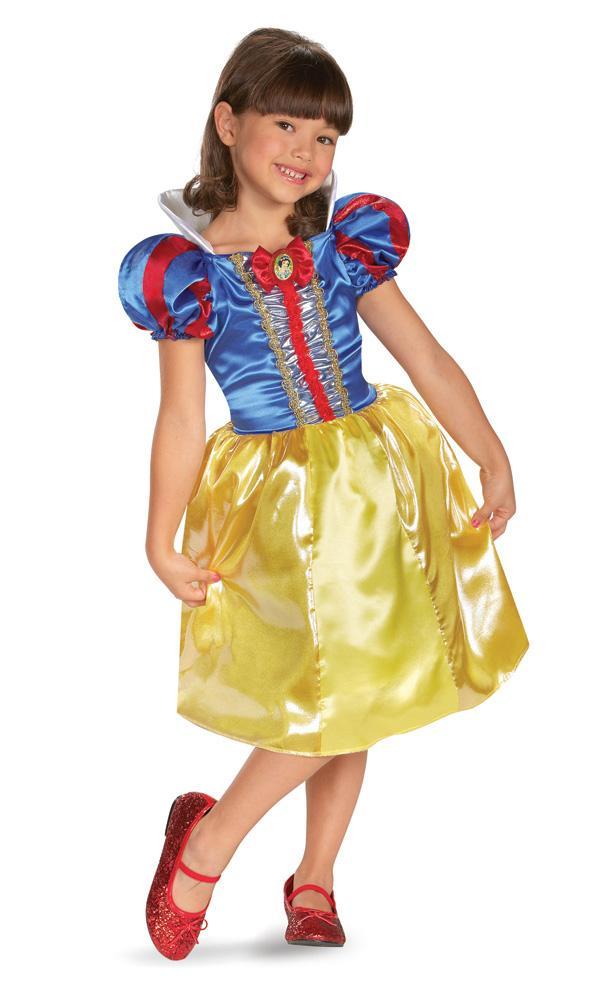 Girls Snow White Sparkle Classic Costume - JJ's Party House