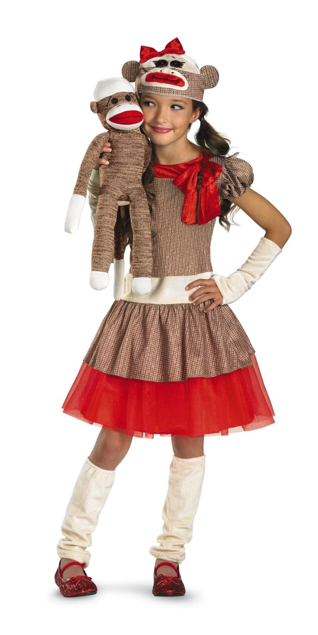 Girls Sock Monkey Costume - JJ's Party House