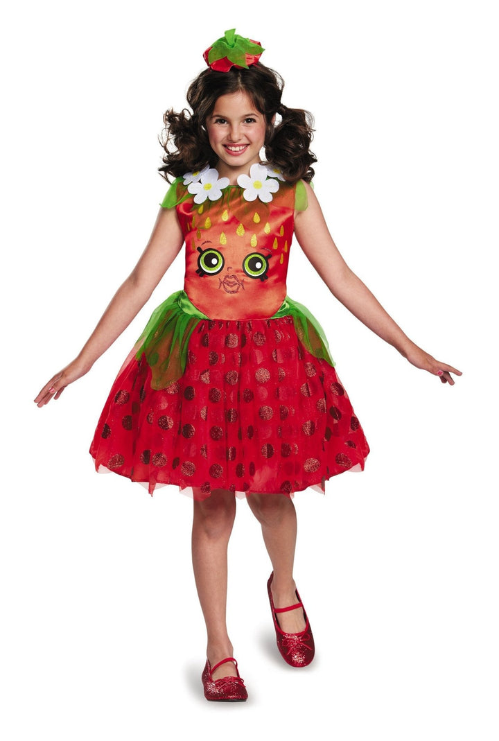 Girls Strawberry Kiss Costume - Shopkins - JJ's Party House