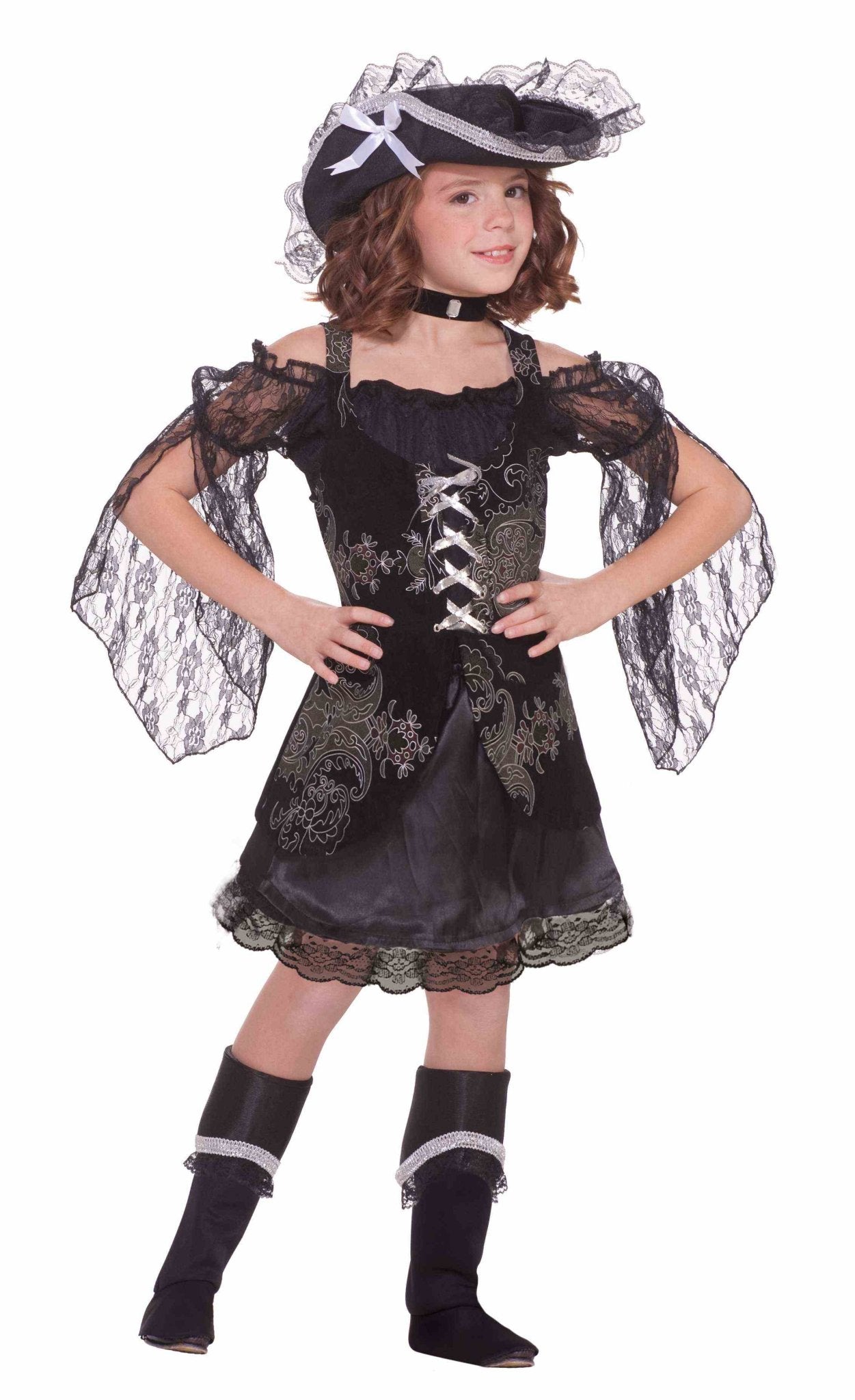 Girls Swash Buckler Sweetie Pirate Costume-Large - JJ's Party House