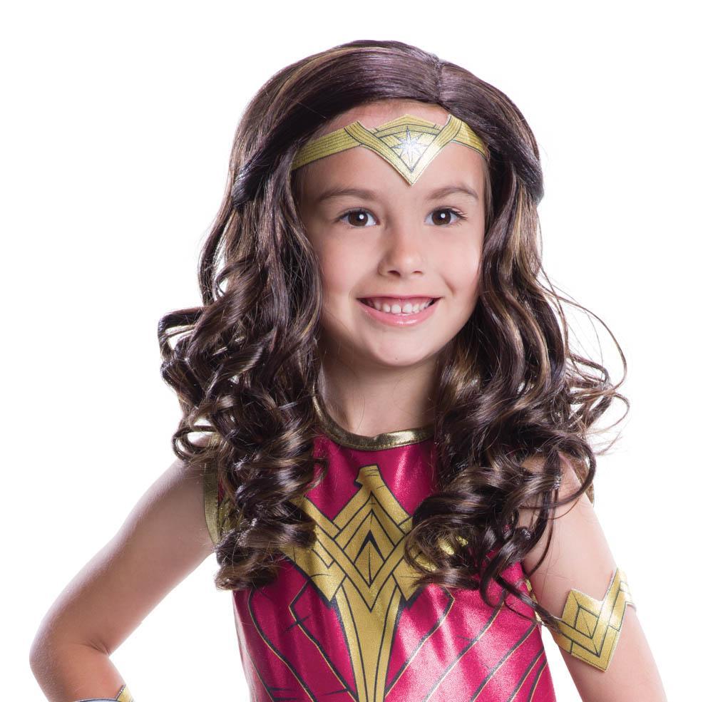 Girls Wonder Woman Wig - Batman vs Superman: Dawn of Justice - JJ's Party House