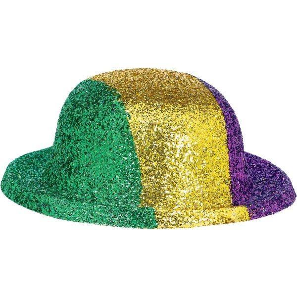Glitter Mini Plastic Derby Hat - JJ's Party House