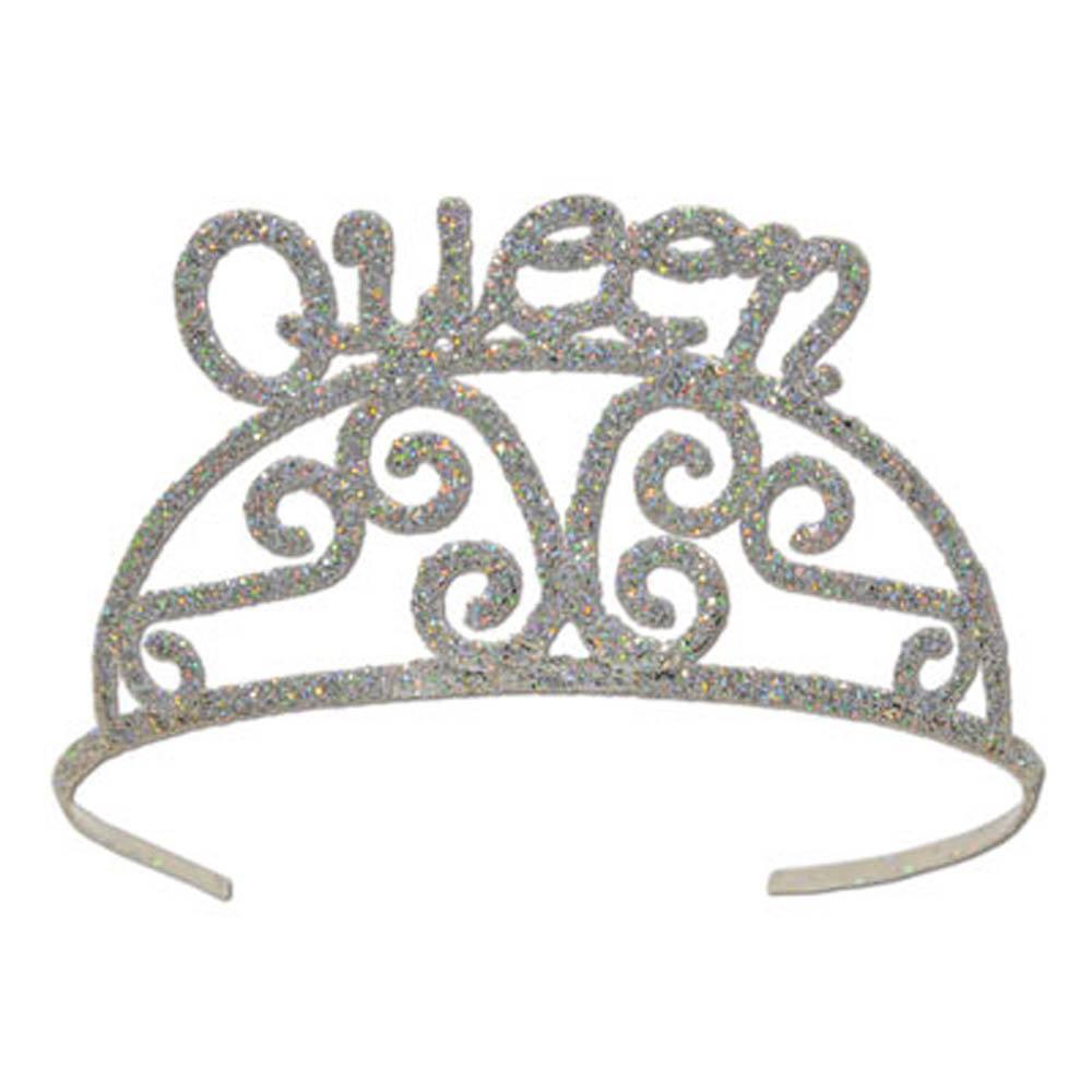 Glittered Metal Queen Tiara - JJ's Party House