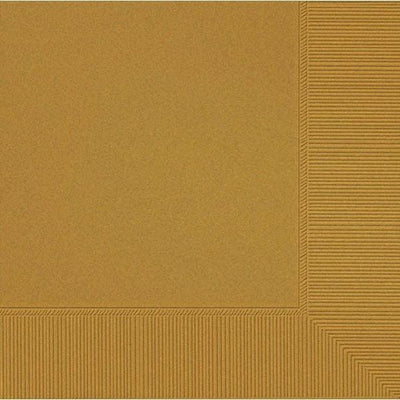 Gold Beverage Napkins 3Ply - JJ's Party House