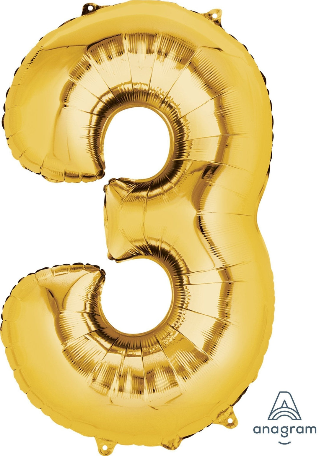 Gold Number 3 Balloon 34'' - JJ's Party House: Birthday, Balloons & Custom Party Favors