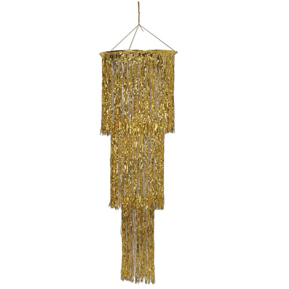 Gold Shimmering Chandelier - JJ's Party House
