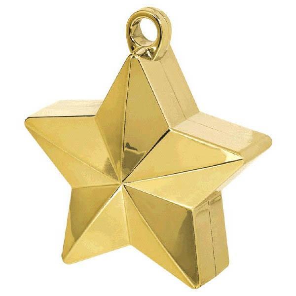 Gold Star Balloon Weight - JJ's Party House