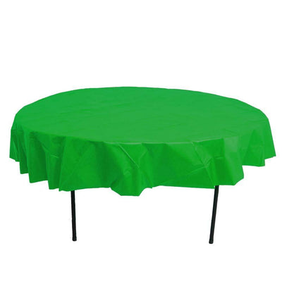 Gr-Green 84" Round Plastic Tab - JJ's Party House