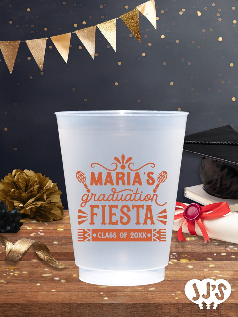 Graduation Fiesta Personalized Graduation Frosted Cups - JJ's Party House - Custom Frosted Cups and Napkins