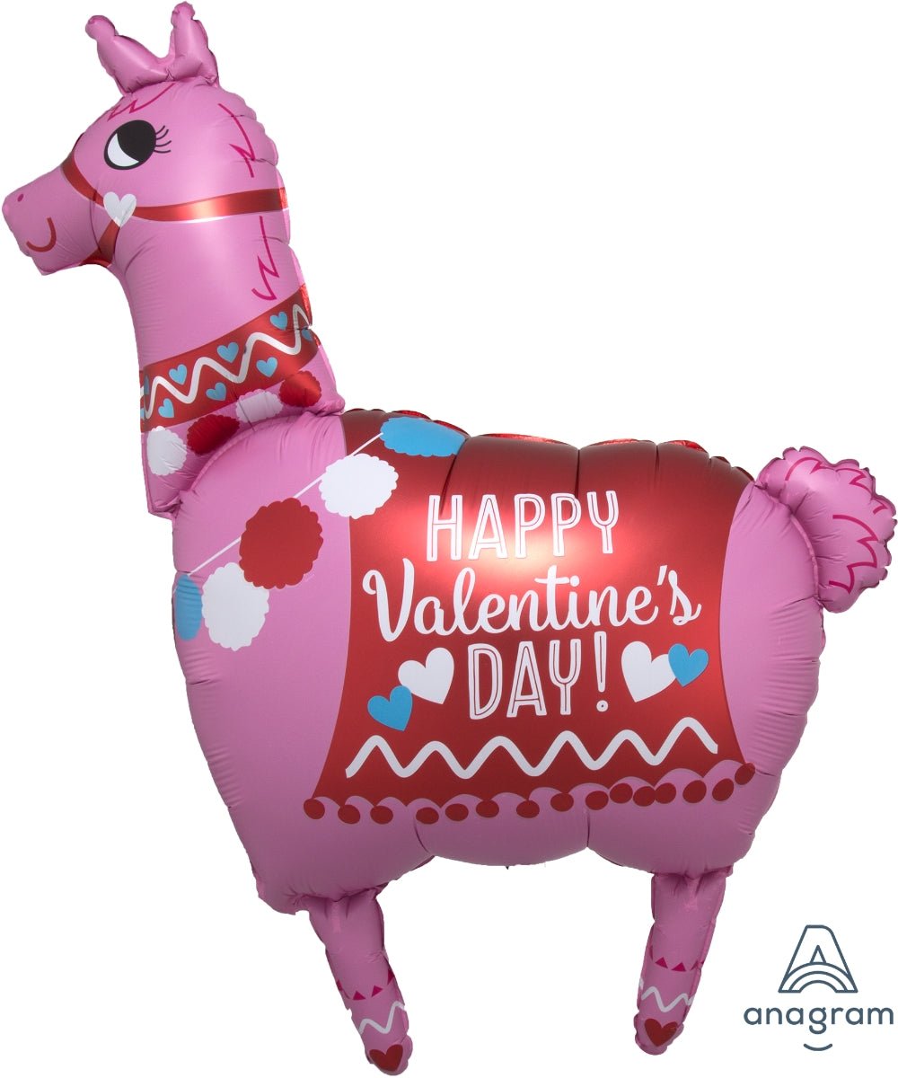 Happy Valentine's Day Llama Love Jumbo Balloon - JJ's Party House
