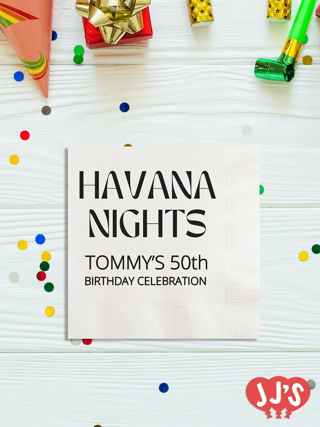 Havana Nights Birthday Personalized Napkins - JJ's Party House