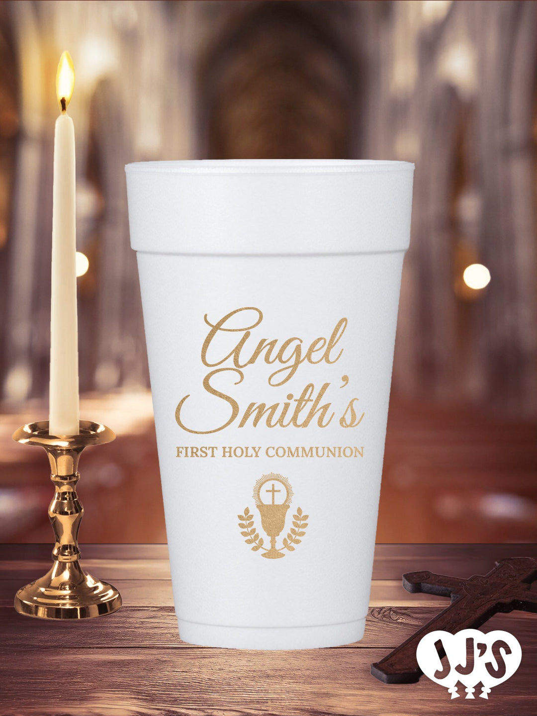 Holy Communion Personzalized Foam Cups - JJ's Party House